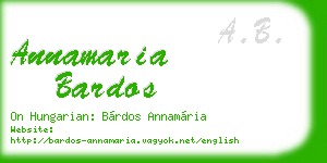 annamaria bardos business card