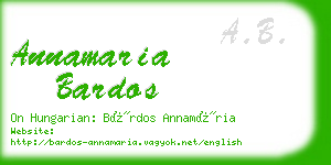 annamaria bardos business card